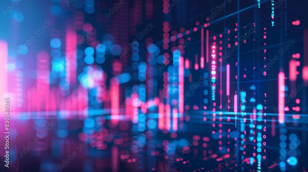 Abstract Financial Data Visualization, Generative AI Abstract Financial Data Visualization, Generative AI