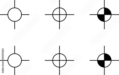 Architectural Plan Drawing Height Information Sign Symbol Icon Set. Vector Image.