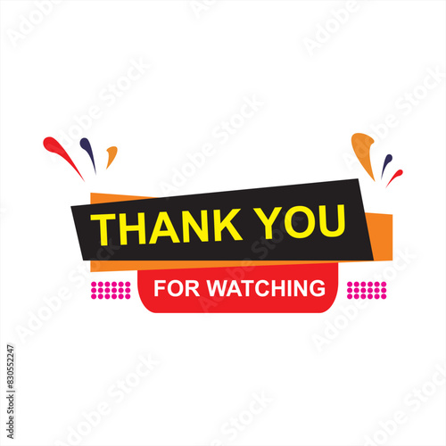 Thank you for watching vector template