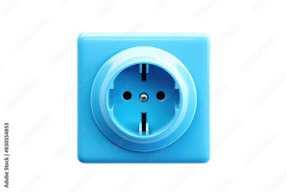 The Luminescent Portal: A Blue Electrical Outlet on a White Canvas on White or PNG Transparent Background. The Luminescent Portal: A Blue Electrical Outlet on a White Canvas on White or PNG Transparent Background.