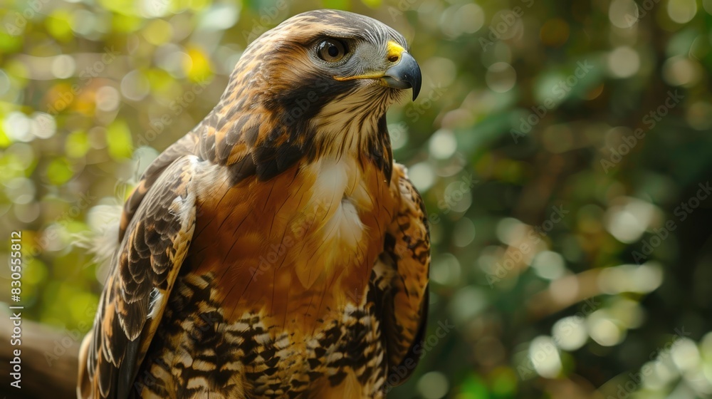 Hawk with a reddish tail Hawk with a reddish tail