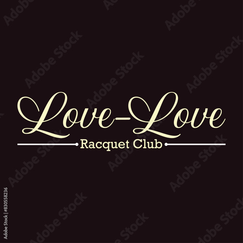 Love love racquet club logo design