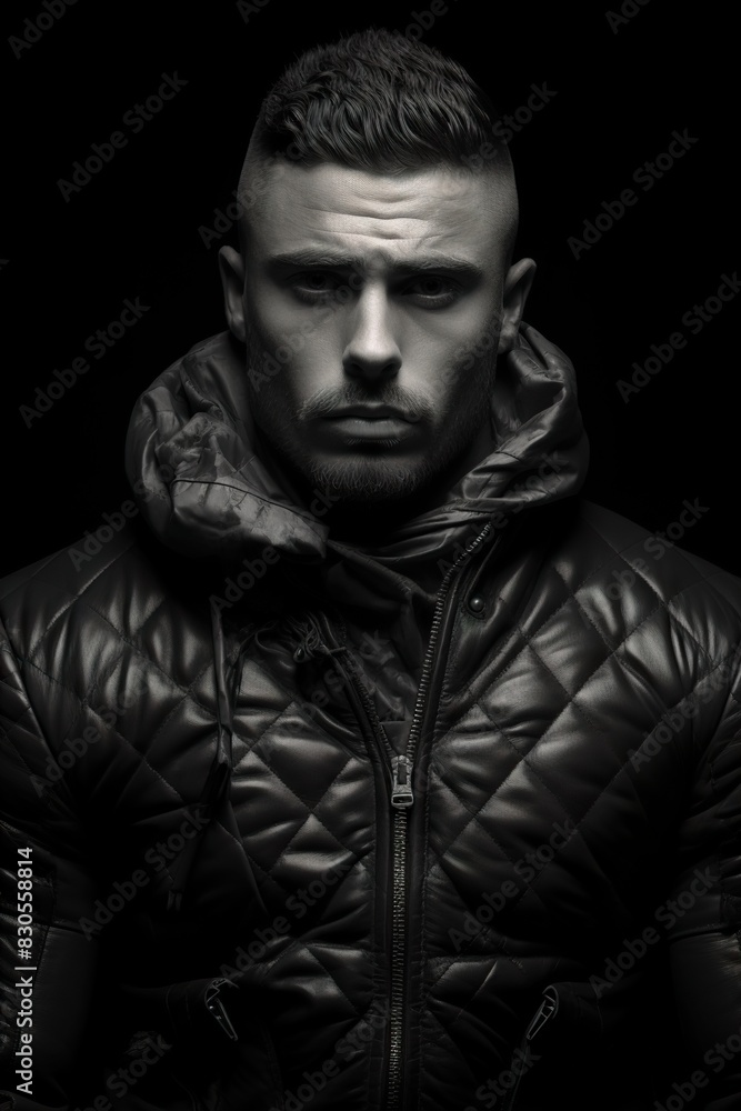 man with black leather jaket UHD Wallpapar