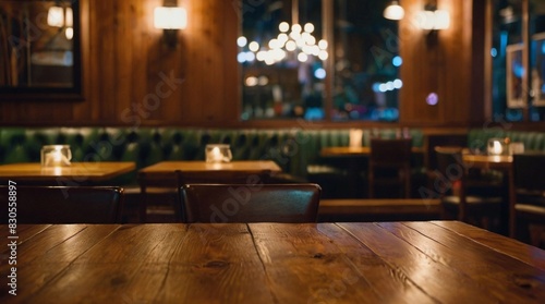 Dining table in the luxury restaurant