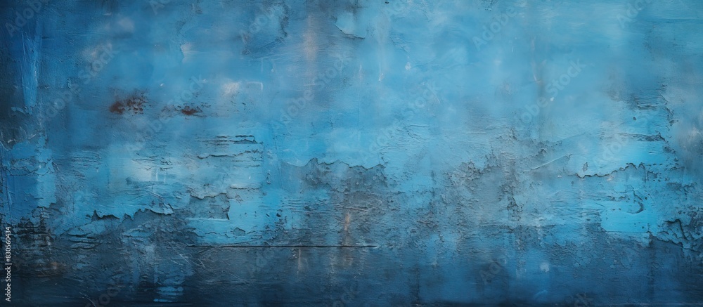 A textured background or surface displaying a blue grungy wall providing ample space to be used as a copy space image