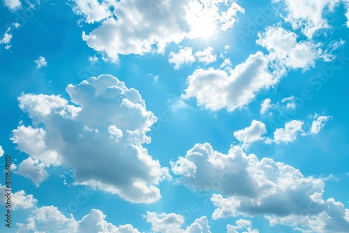 Abstract white cloud and blue sky in sunny day texture background.