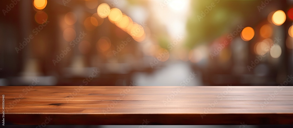 Blurred background with table top and copy space image