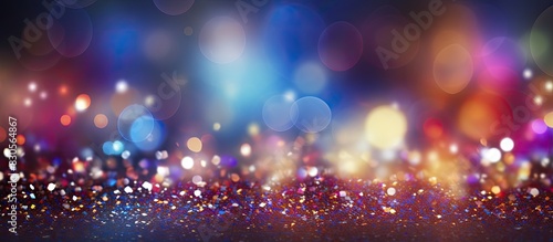 The image features a background composed of sparkles that are blurred creating a mesmerizing effect. Creative banner. Copyspace image photo
