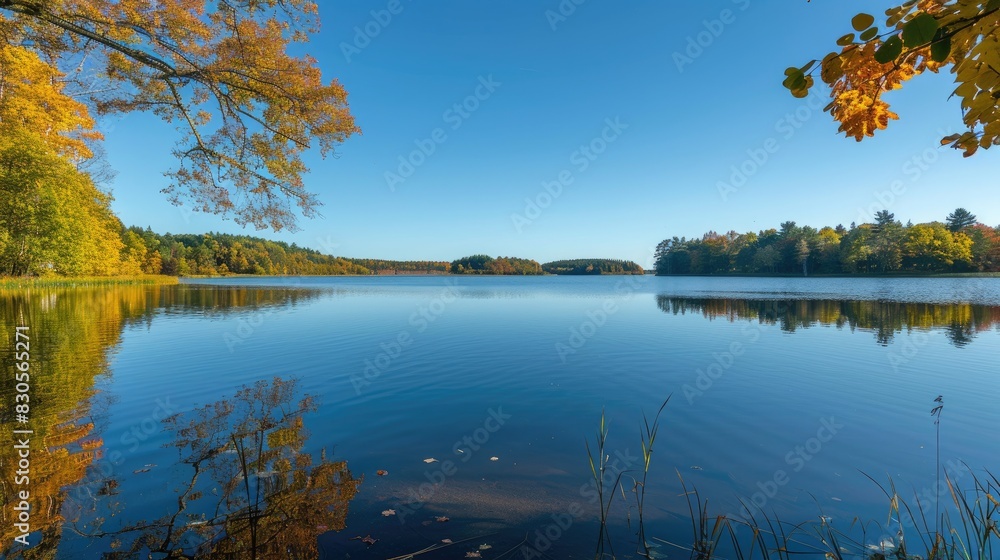 Scenic Lake with Historical Significance and Clear Skies Scenic Lake with Historical Significance and Clear Skies