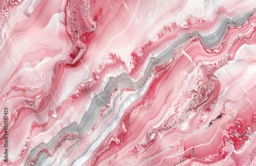 Pink marble closeup. Created with Ai