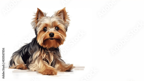 Yorkshire Terrier isolated on white background  photo