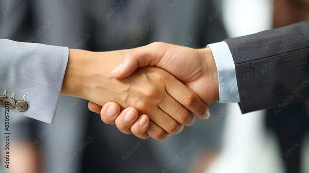 Two hands shaking in a handshake Two hands shaking in a handshake