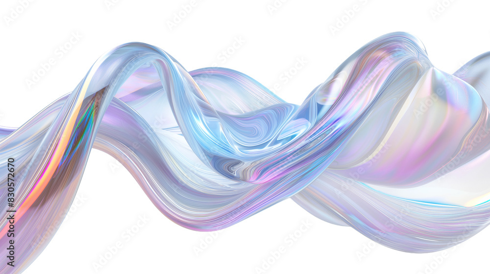 abstract colorful wave 3d crystal glass holographic effect isolated on transparent background abstract colorful wave 3d crystal glass holographic effect isolated on transparent background