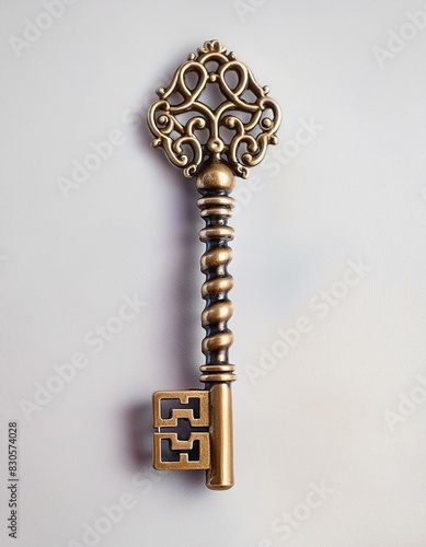 Llave antigua con fondo blanco 2