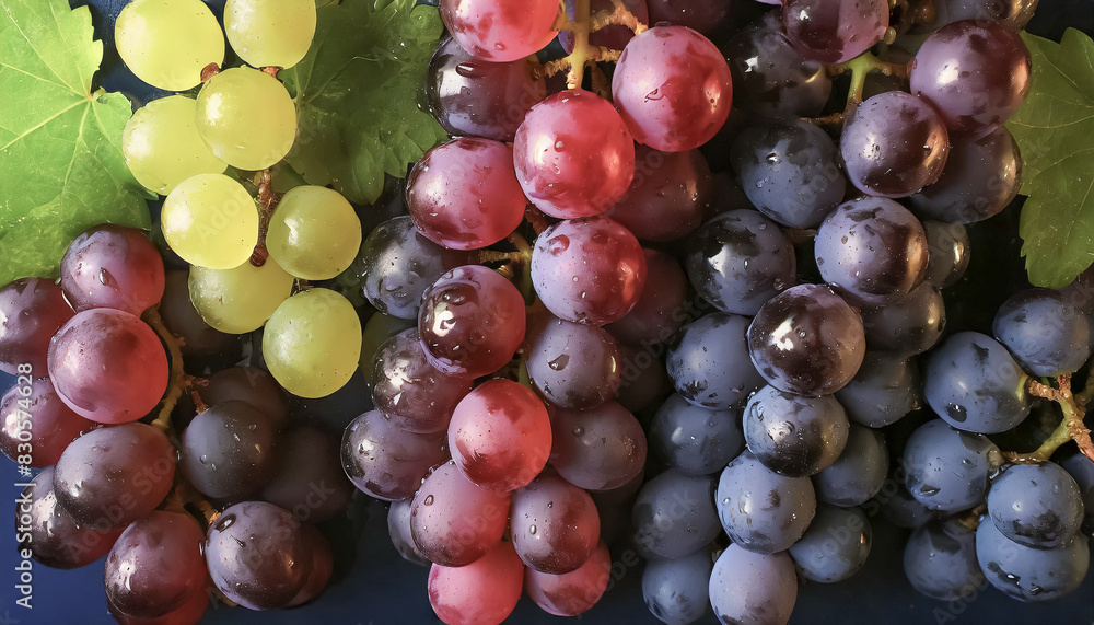 Vineyards with fresh purple grape berries. Vineyards with fresh purple grape berries.