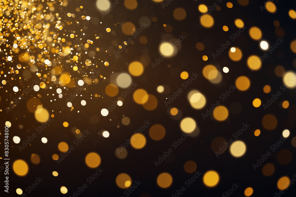 Shimmering Golden Sprinkles, Bright and Festive Background Shimmering Golden Sprinkles, Bright and Festive Background