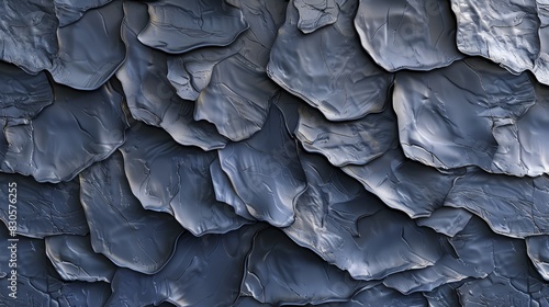 Wallpaper Mural  A tight shot of a wall layered in blue and gray hues against a black backdrop In the image's lower right corner, a black object is positioned Torontodigital.ca