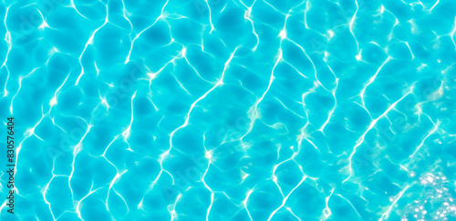 青い海やプールの水面の背景イラスト。画像生成AI