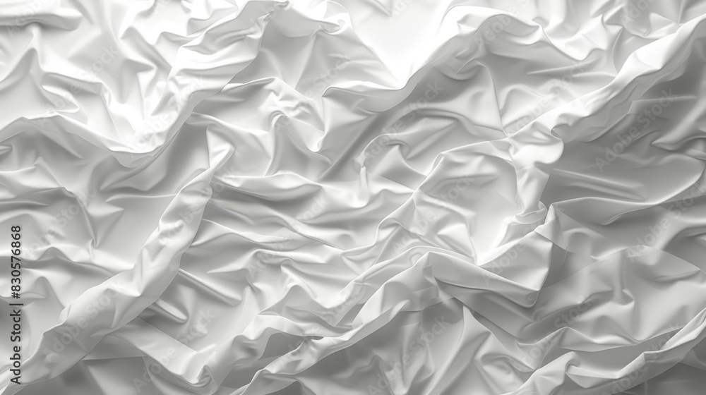 Obraz premium A tight shot of a white cloth with substantial white fabric at the top and bottom