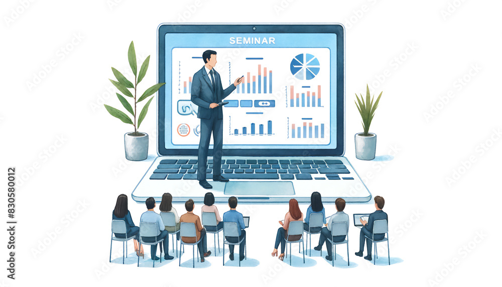 Obraz premium オンラインセミナーのイメージ