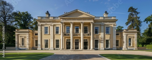 Regal Georgian-style Mansion with Symmetrical Design and Classical Details © Cheetose