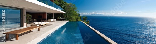 Serene Oasis  Luxurious Villa with Infinity Pool Overlooking the Ocean