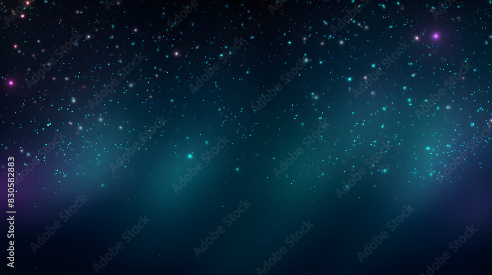 Obraz premium Digital dark green glitter starry sky abstract graphic poster background