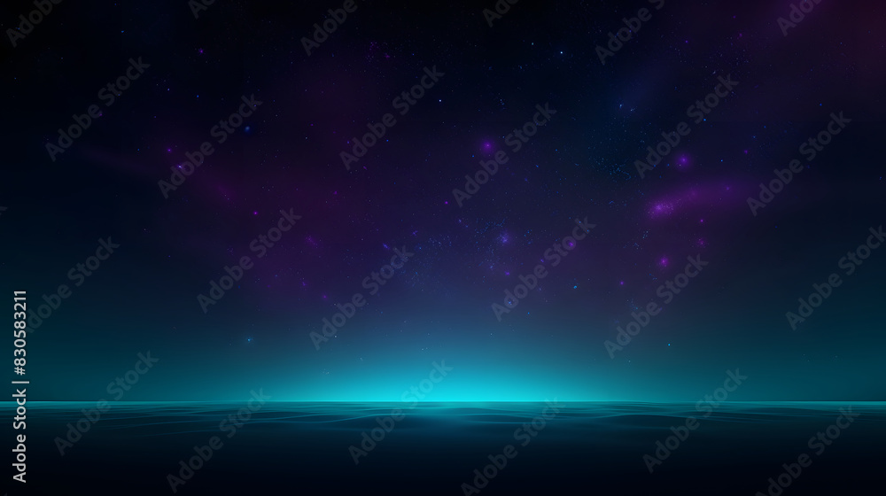 Obraz premium Digital dark green glitter starry sky abstract graphic poster background