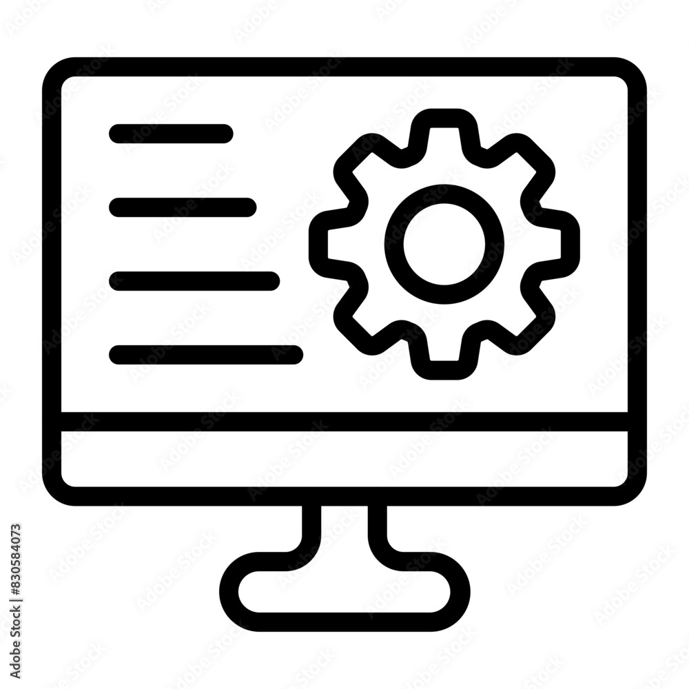 Website Support Vector Line Icon Design Website Support Vector Line Icon Design