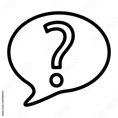 Question Vector Line Icon Design