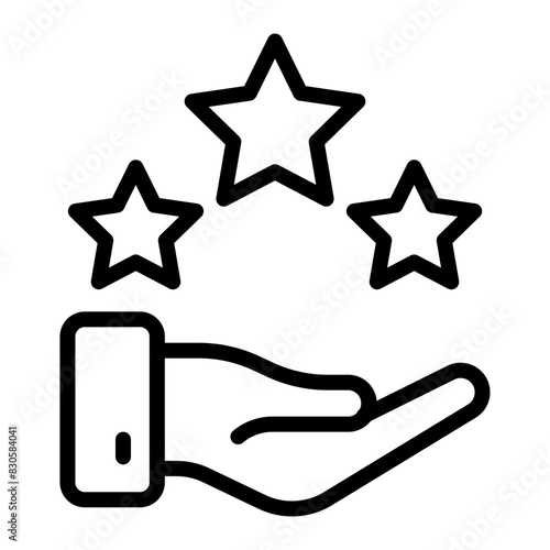 Review Vector Line Icon Design