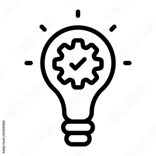 Solution Vector Line Icon Design