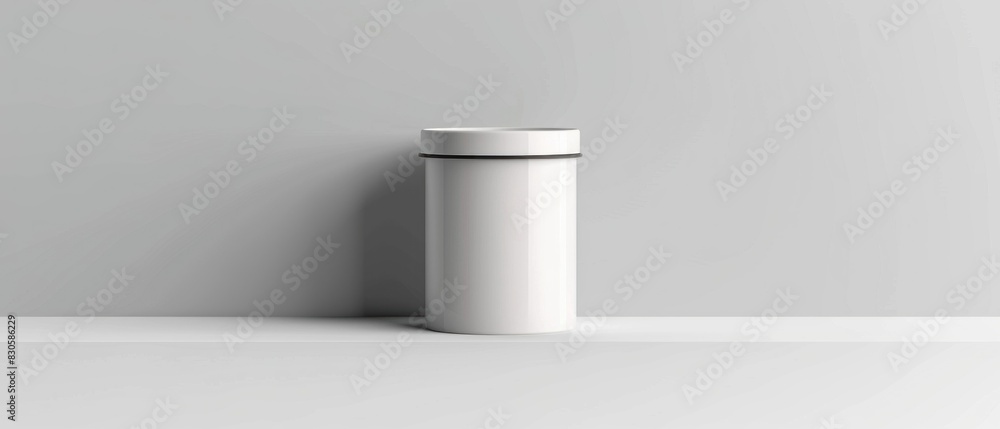 A blank product packaging template on a clean white background, ready for your branding and product details A blank product packaging template on a clean white background, ready for your branding and product details