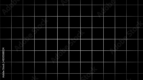 Minimal technology white grid on black background motion animation.