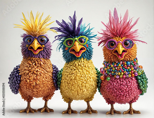 Beaded Beauties Branch Out in High-Fashion Clucks