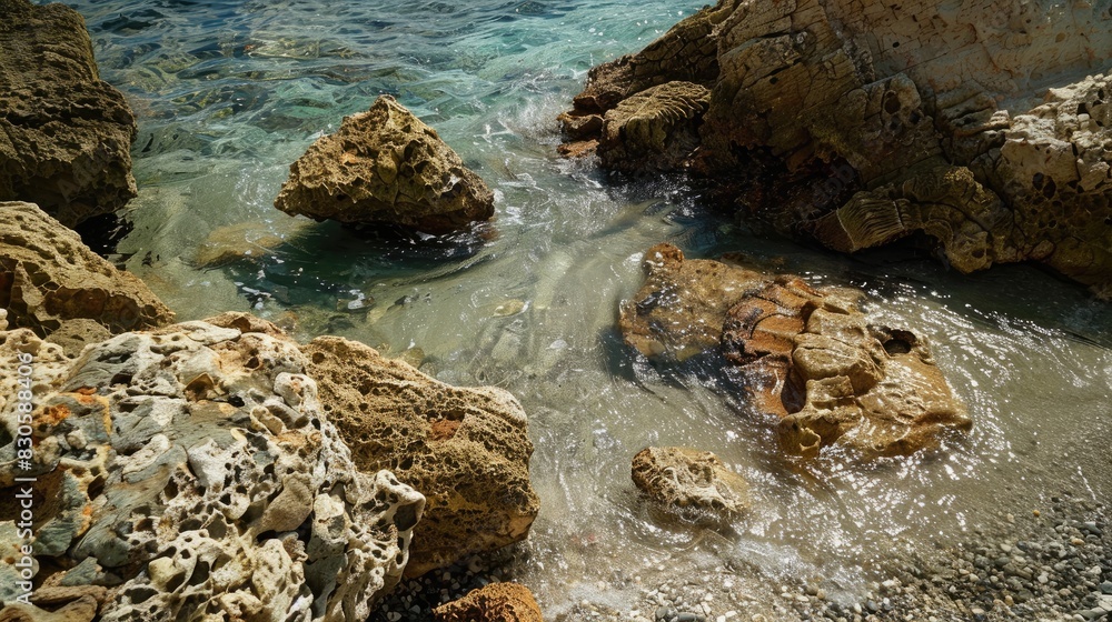 Rocks and Coral Deposits Along the Shoreline Rocks and Coral Deposits Along the Shoreline