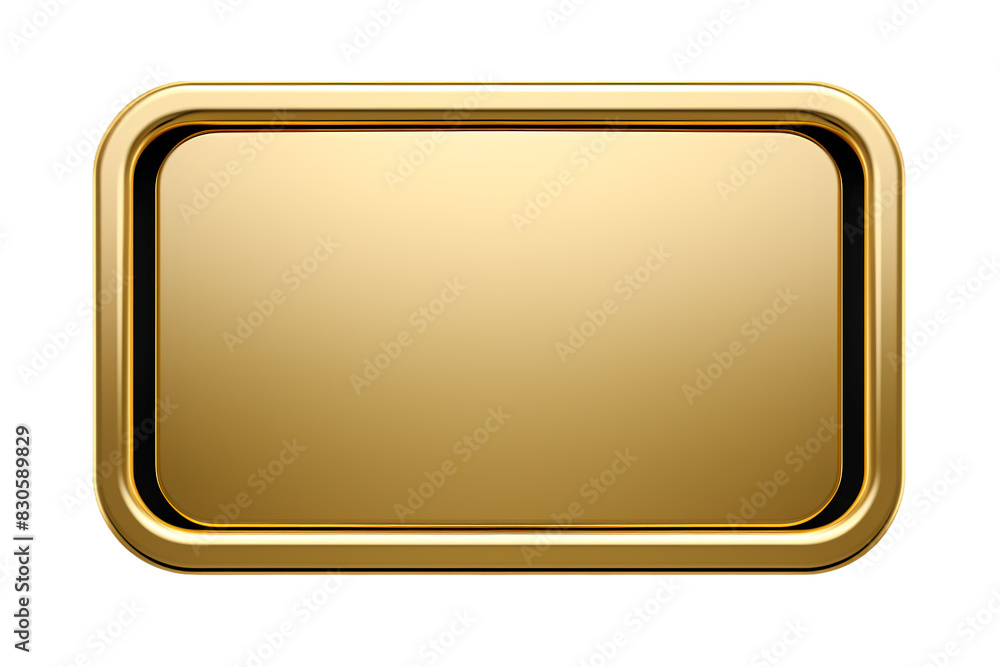 Gleaming Golden Square: A Shining Reflection of Elegance on White or PNG Transparent Background. Gleaming Golden Square: A Shining Reflection of Elegance on White or PNG Transparent Background.