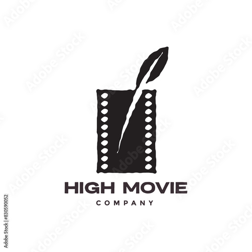 movie production film maker modern logo design vector
