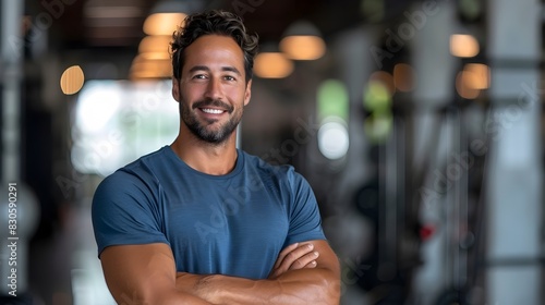Confident Male Fitness Studio Owner Celebrates Expansion into Second Location