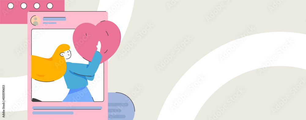 Virtual characters social communication concept business flat vector hand drawn illustration
Virtual characters social communication concept business flat vector hand drawn illustration