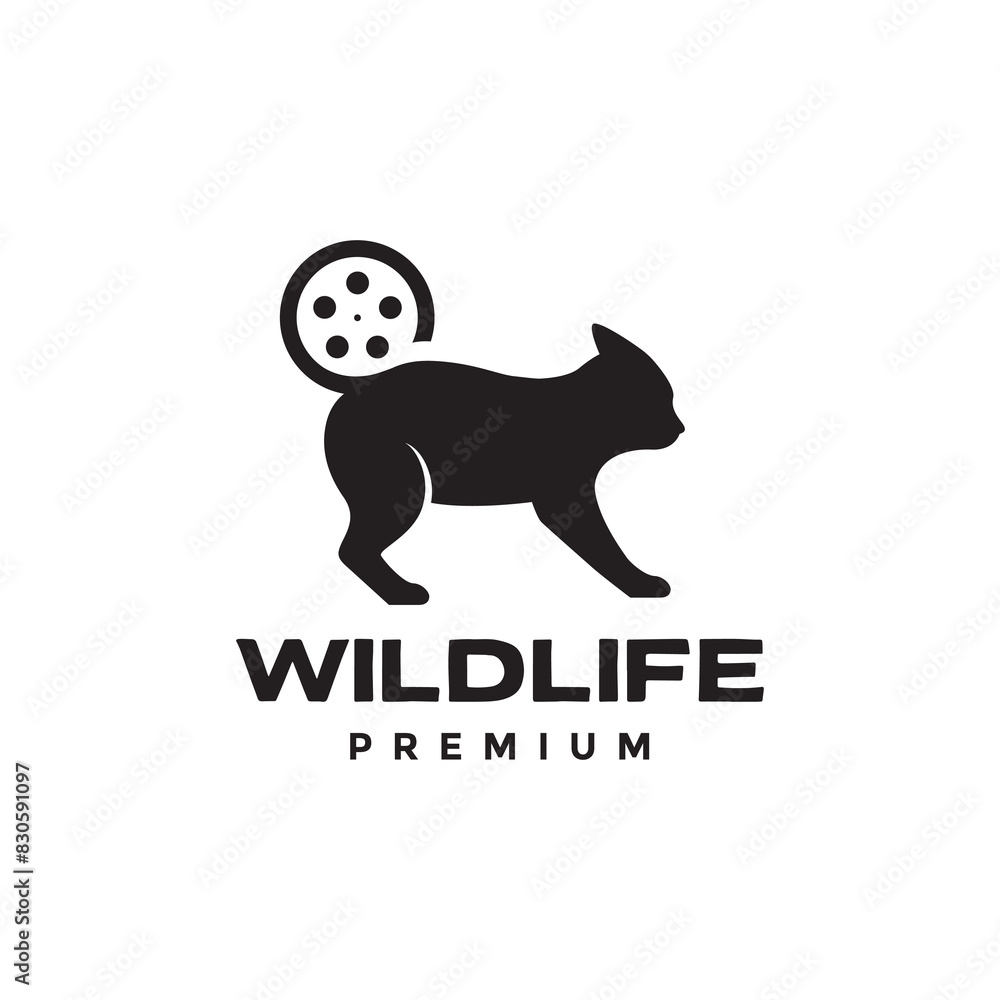 Fototapeta premium animal documentary nature footage modern logo design vector