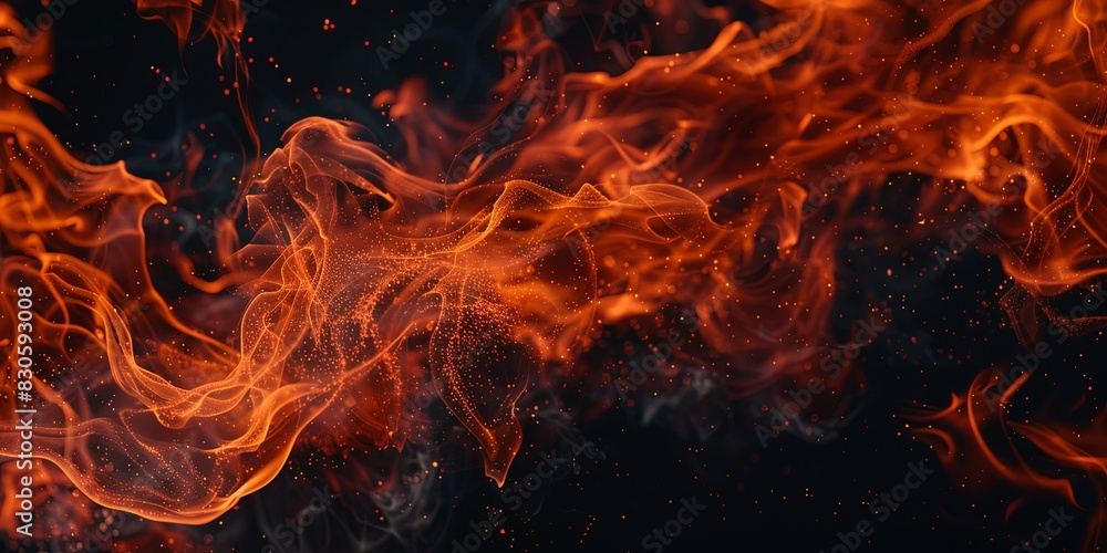 Untamed Beauty of Fiery Waves Untamed Beauty of Fiery Waves