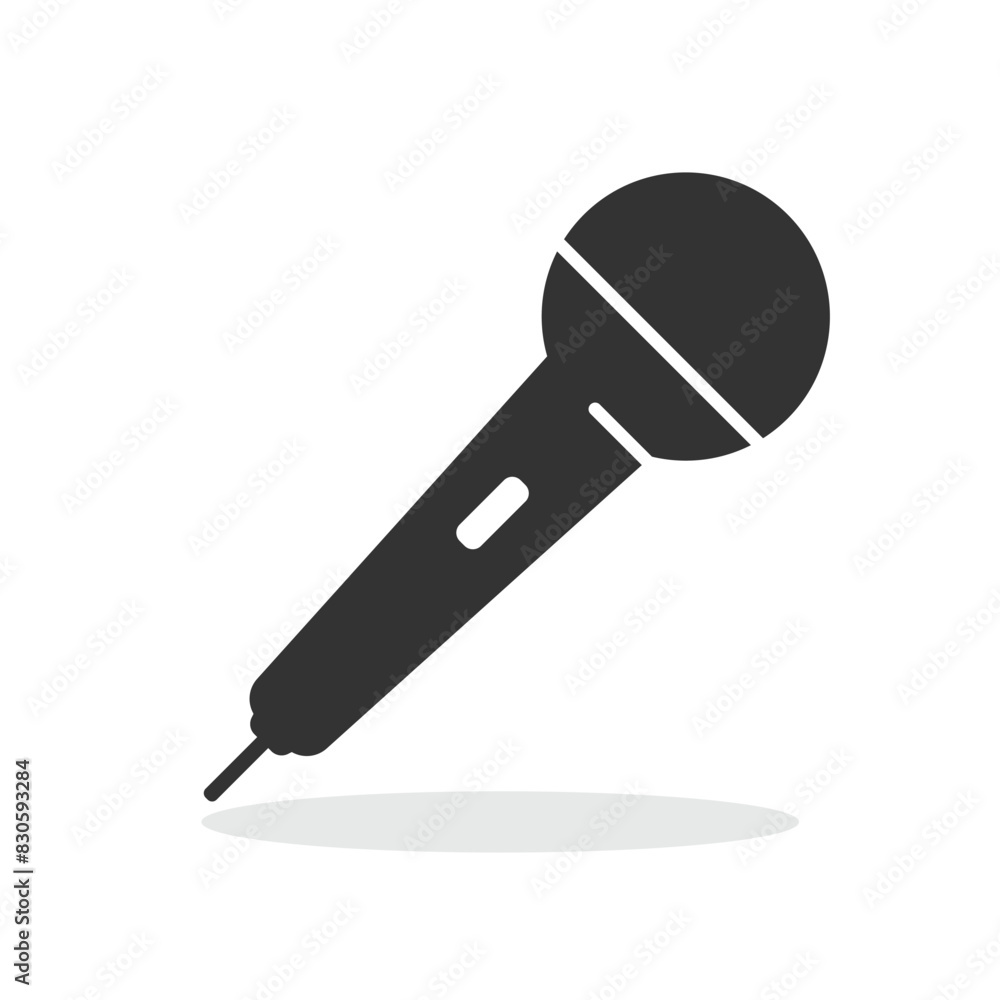 Microphone icon isolated vector illustration. Microphone icon isolated vector illustration.