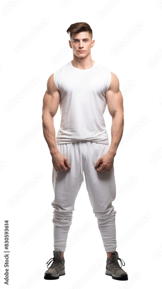 Muscular athlete bodybuilder on a transparant background, PNG, Generative AI Muscular athlete bodybuilder on a transparant background, PNG, Generative AI