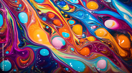 Digital iridescent acrylic painting abstract poster web background