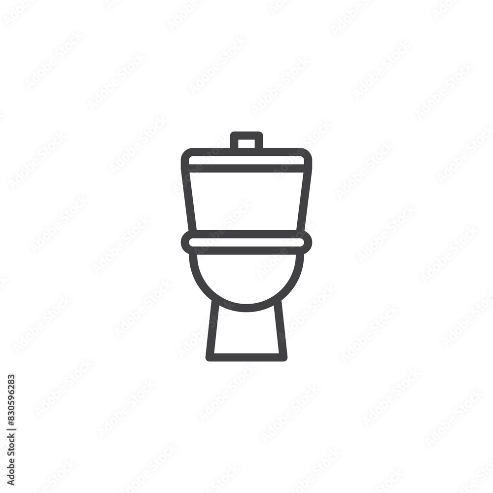 Toilet bowl line icon Toilet bowl line icon