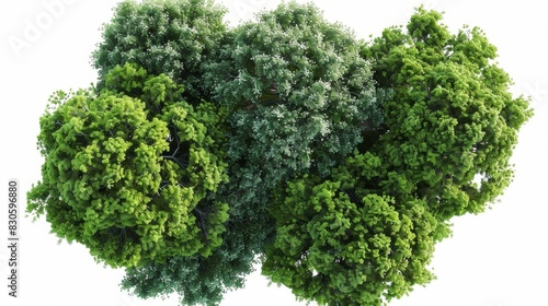 Top View of Lush Green Trees  Generative AI