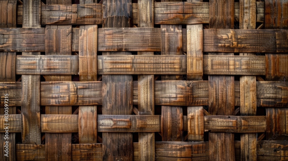 Woven Wooden Texture - Generative AI Woven Wooden Texture - Generative AI