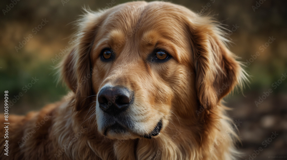 close-up portrait red dog golden retriever labrador