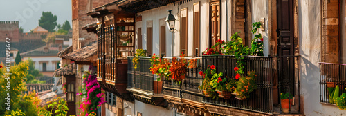  Granada Old Balconies,
Jardin picturesque town in Antioquia Colombia with colorful houses and colorful flowers
 photo